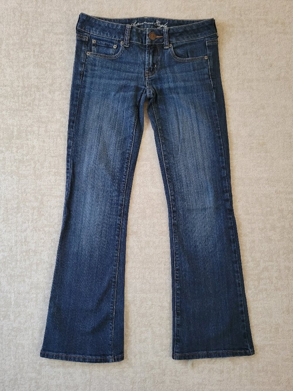 American Eagle Vintage Favorite Boyfriend Bootcut Jeans 0 SHORT Blue Y2K Retro